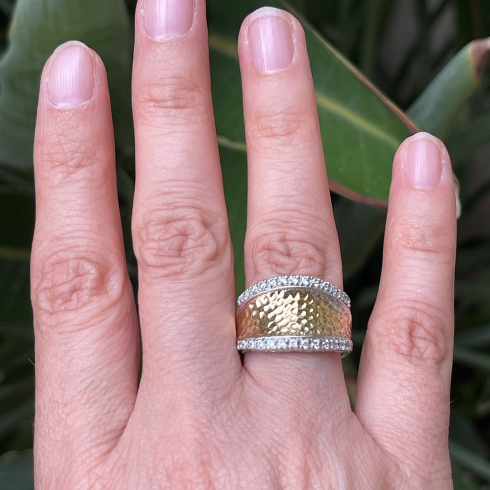 Joseph Esposito cz gold plated solid sterling ring - Picture 2 of 8